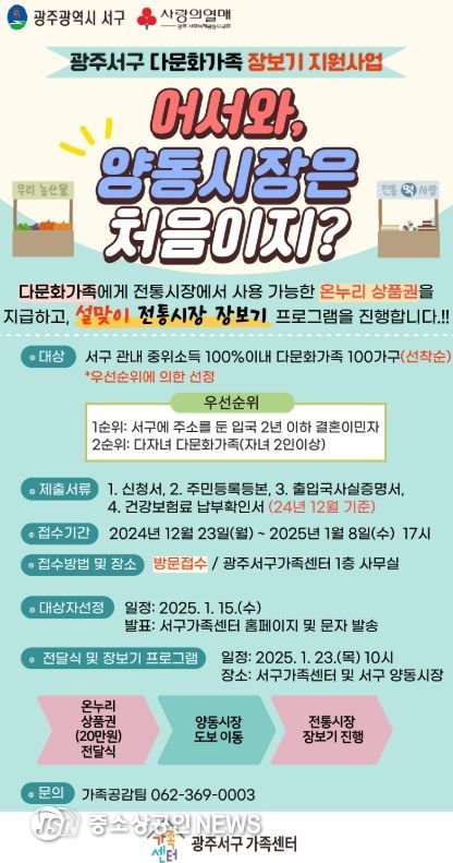 서구, 다문화가족 전통시장 장보기 지원