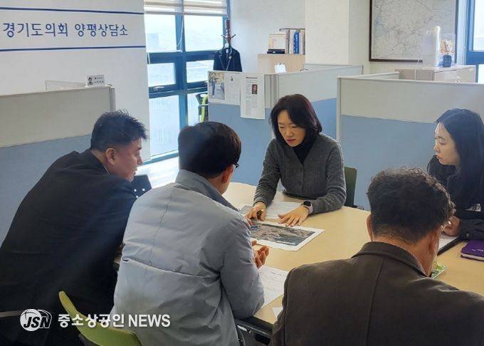 이혜원 의원, 용문면 산책로 조성 사업 정담회 진행