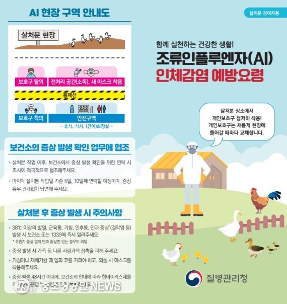 조류인플루엔자 예방수칙 홍보 리플릿