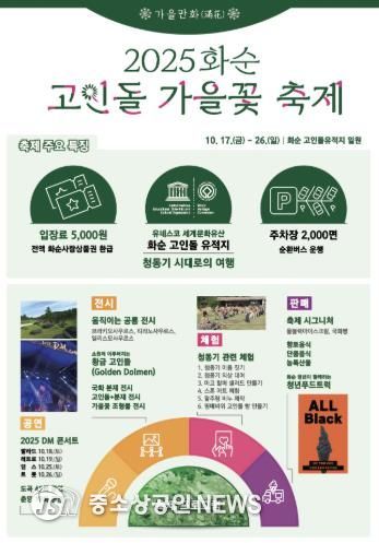 2025 화순 고인돌 가을꽃 축제 홍보물
