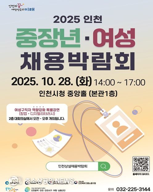 『2025 인천 중장년·여성 채용박람회』홍보포스터