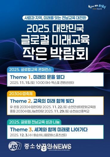 ‘2025. 대한민국 글로컬 전남교육 작은 박람회’ 포스터