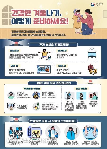 영광군, 겨울철 한랭질환 감시체계 운영! 저체온증, 동상 등 주의 필요