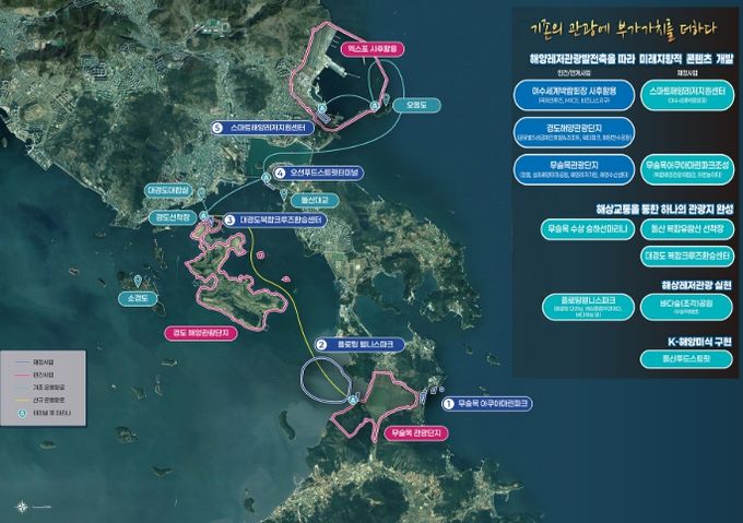 여수시 ‘복합해양레저관광도시 공모사업’ 계획도
