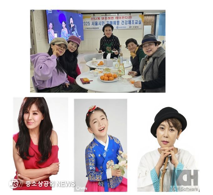 장은숙, 김미성, 전하윤, 현선아 2026년 (주)케이엔터프라이즈 신년회신년회 참석