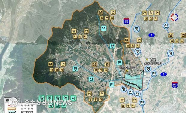 평산1지구 침수 피해 예상지역